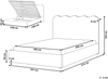 Bett mit Stauraum NANTERRE Bouclé Beige 160 x 200 cm Bild 2