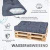 TexDeko® Garden Rückenkissen 120 x 40 x 20/10cm wasserabweisend UV - beständig gesteppt Premium Kissen für Europaletten In- & Outdoor Palettenpolster (Grau) Bild 4