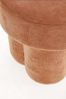 Hocker Glenda aus Stoff, moderner Rundhocker, orange, komfortabel gepolstert, Bizzotto Bild 2