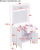 Garderoben-Set aus MDF mit Soft-Close & Haken, 80x35x175,5 cm, Weiß Bild 5