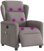 vidaXL Massagesessel Elektrisch Taupe Stoff 3303131 Bild 3