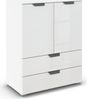 rauch Aditio Box, Kommode, 2-türig, 2 Schubladen, mit Glasfront, mit Softclose-Funktion, Farbe Weiß, BxHxT 80x100x42cm Bild 3