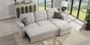 HOMAVO Ecksofa L-Ecksofa, Breite: 203 cm, Abnehmbares und waschbaresSitzkissen, Handyhalterung, Getrankehalter Bild 2