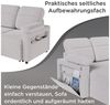HOMAVO Ecksofa L-Ecksofa, Breite: 203 cm, Abnehmbares und waschbaresSitzkissen, Handyhalterung, Getrankehalter Bild 4