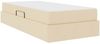 vidaXL Aufbewahrungsbett mit Matratze Creme 90 x 200 cm Polyester 3399638 Bild 5