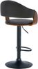 CLP 2er Set Barhocker Nilse Kunstleder mit Holzsitzschale,walnuss/schwarz Metall matt schwarz Bild 4