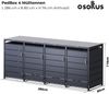 Mülltonnenbox mit Pedal 4 Mülltonnen PedBox Anthrazit Alu verzinkt 286 x 116 cm Bild 3