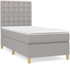 vidaXL Boxspringbett mit Matratze Hellgrau 90x190 cm Stoff, Härtegrad: H2 [3142617] Bild 2