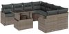 vidaXL Gartensofa-set mit Kissen mit Kissen 9 pcs Grau Polyrattan 3357172 Bild 2