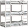 vidaXL Dreifach-Etagenbett Weiß 90x200 cm Massivholz Kiefer 3284255 Bild 4