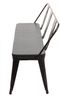 3er Sitzbank HWC-H10, Garderobenbank Esszimmerbank, Kunstleder Chesterfield Industrial Gastronomie ~ schwarz-grau Bild 2