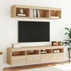 vidaXL 5-tlg. Wohnwand mit LED-Beleuchtung Sonoma-Eiche Holzwerkstoff 3216720 Bild 3