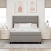 vidaXL Boxspringbett mit Matratze Taupe 190 x 140 cm Stoff 3341641 Bild 3