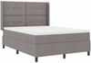 vidaXL Boxspringbett mit Matratze Taupe 190 x 140 cm Stoff 3341641 Bild 4