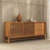 IDIMEX Sideboard ADAMO, Kommode 175 cm aus Massivholz mit Lamellenschiebetüren Eiche Finish Bild 2