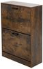ML-DESIGN Schuhschrank Schuhkommode aus Holz Schuhregal Schuhständer Schuhablage mit 2 Klappfächern Dunkelbraun Schuhkipper Bild 5