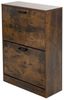 ML-DESIGN Schuhschrank Schuhkommode aus Holz Schuhregal Schuhständer Schuhablage mit 2 Klappfächern Dunkelbraun Schuhkipper Bild 4