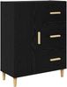 vidaXL Sideboard Schwarz Eichen-Optik 34 x 69,5 x 90 cm Holzwerkstoff 880654 Bild 2