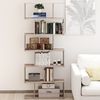 COSTWAY Bücherregal, Standregal mit 6 Fächern, 20 kg/Ebene, 80x23x192cm, grau Bild 2