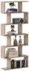 COSTWAY Bücherregal, Standregal mit 6 Fächern, 20 kg/Ebene, 80x23x192cm, grau Bild 1
