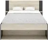 Vente-unique - KEROSIA Bett Holz, Platte SchwarzBeige - B 183,8 cm x H 92 cm x L 220,5 cm Bild 4