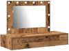 vidaXL Schminktisch mit Speicher Braun 100 x 40 x 70 cm Holzwerkstoff 865242 Bild 2