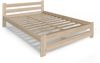 Home Collective Holzbett mit Lattenrost Modern Bett Kiefer Bettgestell Massivholzbett Klassisch (90x200, 120x200, 140x200, 160x200 cm), Doppelbett, Skandi Boho Landhaus Kopfteil mittel 120x200 cm natur Bild 3