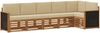vidaXL Ecksofa Set 5 pcs Natur Massives Akazienholz und Polyester 3384404 Bild 2