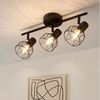 Zedelmaier Deckenstrahler Deckenleuchten 2/3/4 Flammig Deckenspots, E14/40W, ohne Leuchtmittel, ohne Leuchtmittel, Schwenkbar 350°, für Wohnzimmer Schlafzimmer Arbeitszimmer Bild 5