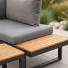 greemotion Lounge-Set Samara, 2-teilig, Gartenmöbel-Set, Loungemöbel-Set, aus Aluminium, schwarz, anthrazit, Holzfarben Bild 3