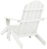 vidaXL Gartensessel mit Fußstütze Holz Weiß 40859 Bild 4