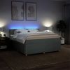 vidaXL Boxspringbett mit Matratze Dunkelgrau 180x200 cm Stoff 3289836 Bild 5