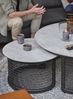 Gartencouchtisch Virgo aus Aluminium mit Glasplatte, modern, rund, grau, Ø 60 cm Bild 4