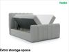 MEBLINI Boxspringbett NOMADE 140x200 cm mit Bettkasten – H3/Grau Boucle Polsterbett - Doppelbett mit Topper & Bonellfederkern-Matratze Bild 3