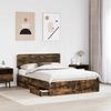 vidaXL Bettrahmen Geräucherte Eiche 140 x 200 cm Holzwerkstoff 3412182 Bild 3
