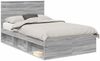 vidaXL Bettrahmen Graues Sonoma 120 x 200 cm Massives Kiefernholz 3409386 Bild 2