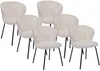 Vente-unique - RELIOZA Stuhl Samt Beige - B 57,5 cm x H 78 cm x L 56,5 cm Bild 2