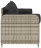 vidaXL Gartensofa mit Kissen 3-Sitzer Hellgrau Poly Rattan 4104177 Bild 5