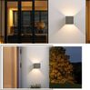 ZMH 5W LED Wandleuchte, 2 Stück - Außen-/Innenwandlampe Grau, Verstellbarer Doppelstrahl Wasserdicht IP65 230V 3000K Bild 5