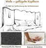 Polsterbett 180x200 cm Leinenstoff Wellenkopfteil mit Stauraum, USB/Type-C Ladefunktion & drehbarer Leselampe,Grau Bild 5