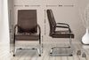 2er Set Besucherstuhl Hobart Stoff (Farbe: braun) Bild 2