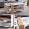 Couchtisch Aven Weiß/Goldkraft Eiche 91.5 x 52 cm Vicco Bild 4