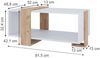 Couchtisch Aven Weiß/Goldkraft Eiche 91.5 x 52 cm Vicco Bild 2
