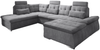 Couch Nalo Sofa Schlafcouch Bettsofa Schlafsofa Sofabett Wohnlandschaft ausziehbar dunkelgrau Ottomane links U-Form Bild 4
