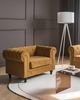 Sessel Samtstoff senfgelb CHESTERFIELD Bild 3
