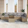 vidaXL Garten-Sofa-Set mit Speicher 7 pcs Beige Poly Rattan 3357933 Bild 3