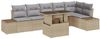 vidaXL Garten-Sofa-Set mit Speicher 7 pcs Beige Poly Rattan 3357933 Bild 2
