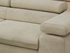 MKS Möbel 'Pablo L-Form' Ecksofa mit Schlaffunktion, verstellbare Kopfstützen, Beige, Samt, T25 Topper, Links Bild 5