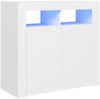 vidaXL Sideboard mit LED-Leuchten Weiß 80x35x75 cm 804328 Bild 2