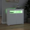 vidaXL Sideboard mit LED-Leuchten Weiß 80x35x75 cm 804328 Bild 4